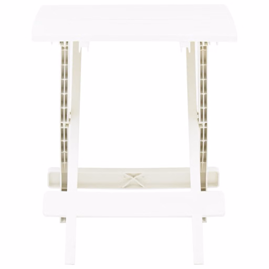 vidaXL Tavolo da giardino pieghevole bianco 45x43x50 cm in plastica