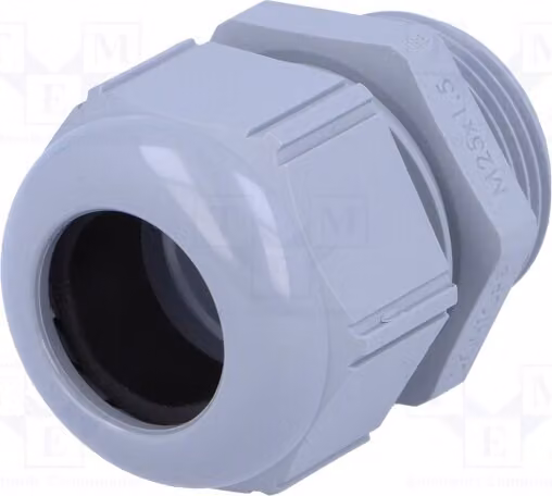 1 x Raccordo per cavo M25, grigio, grado di protezione IP68, materiale: UL94V-2, codice prodotto: 53111030