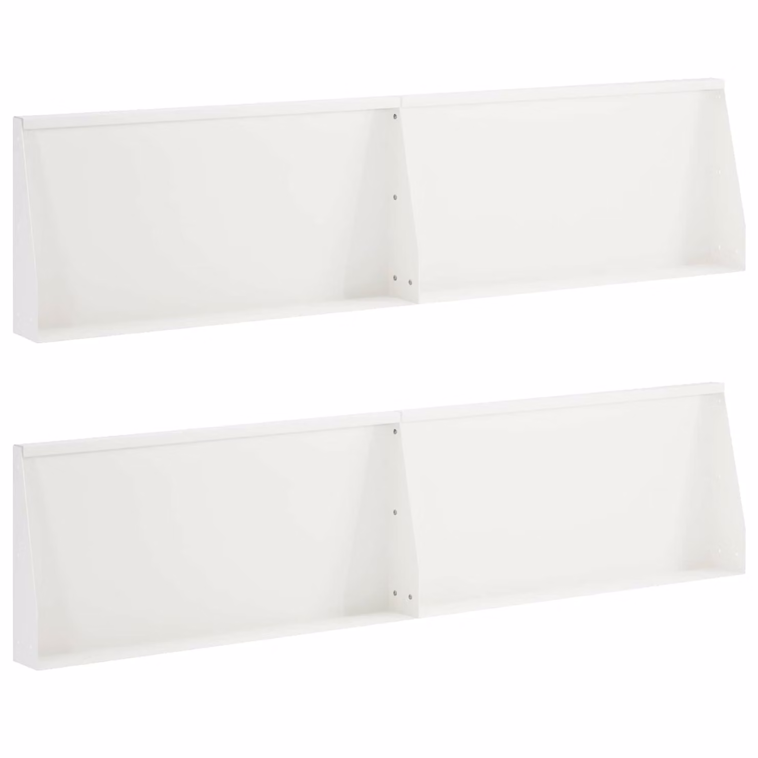 Set di 4 aiuole rialzate vidaXL in acciaio bianco per giardino ornamentale L/P/H: 80 x 40 x 12 cm