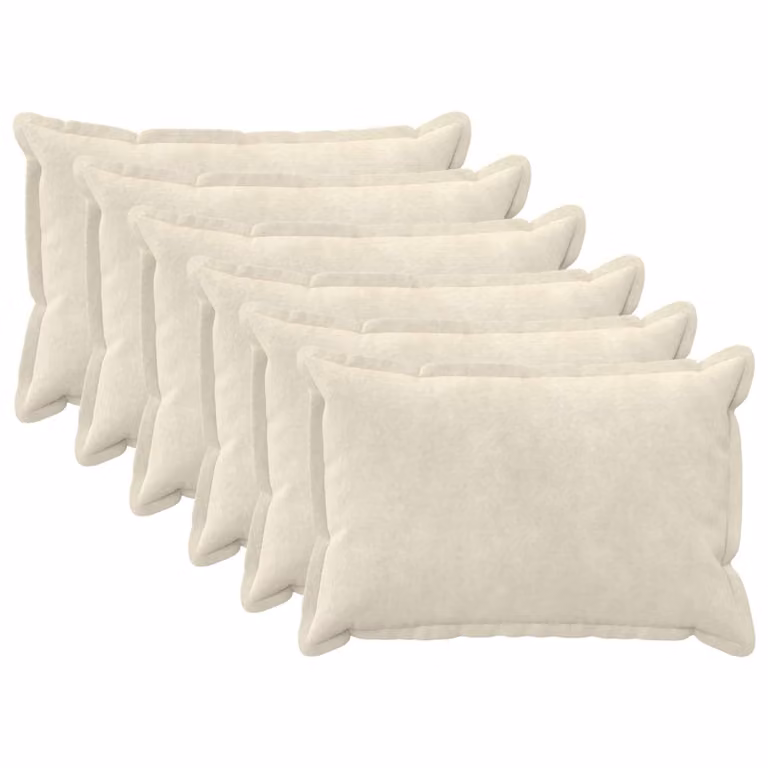 vidaXL Cuscino con cuscino HOUTEN 6 pz Crema Fleece in microfibra