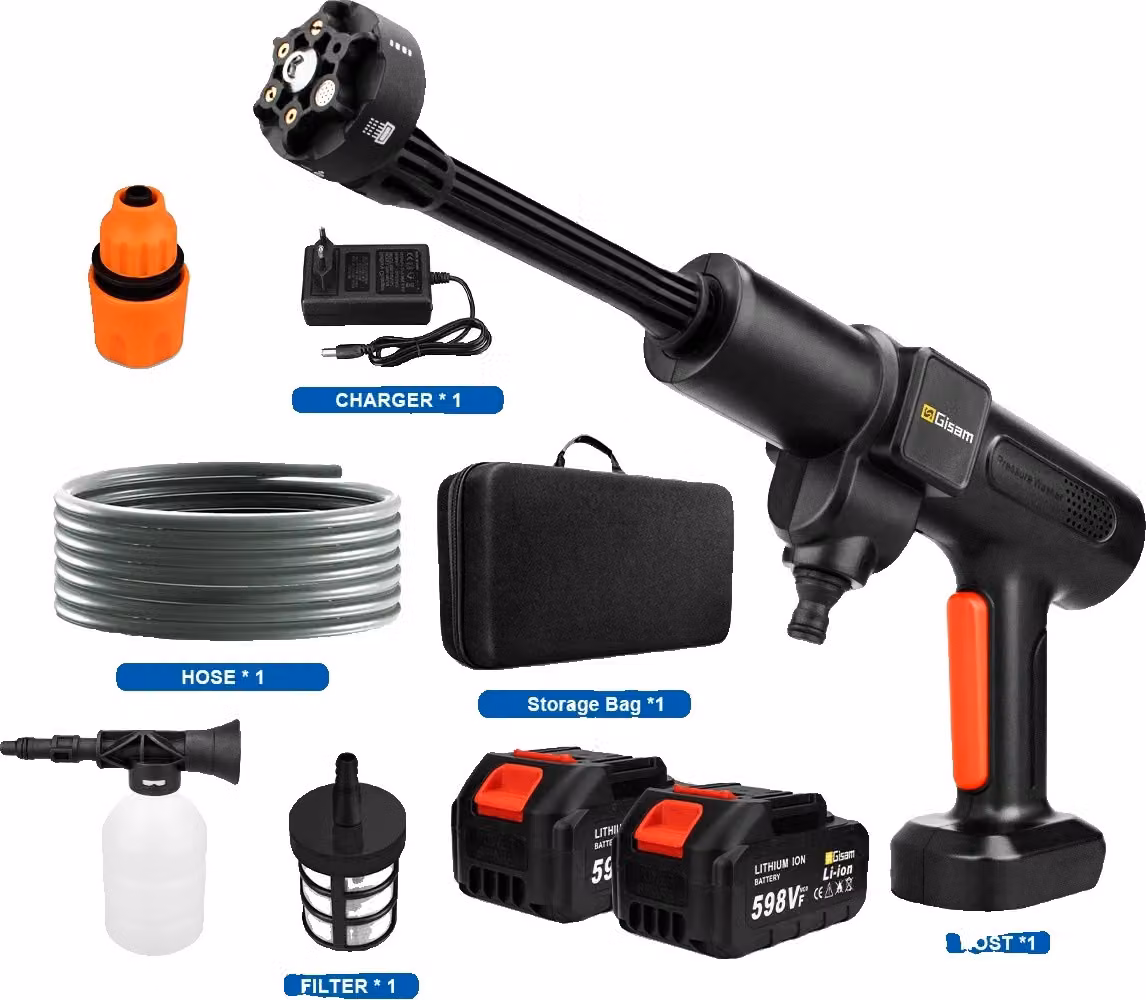 Idropulitrice, 2 supporti per batterie, 100-200 BAR di pressione, 2 batterie