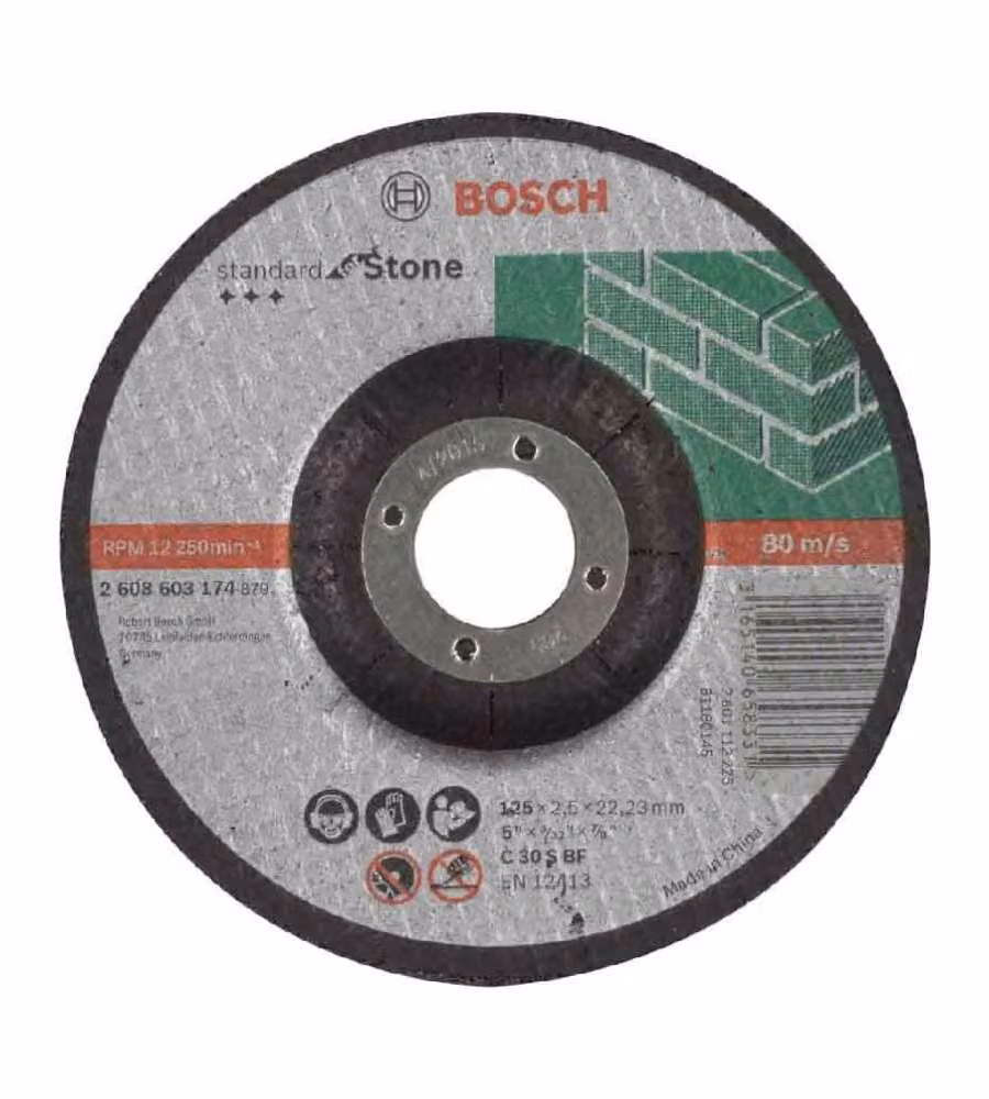Disco da taglio con centro depresso 125 mm 1 pz Bosch Accessories 2608603174