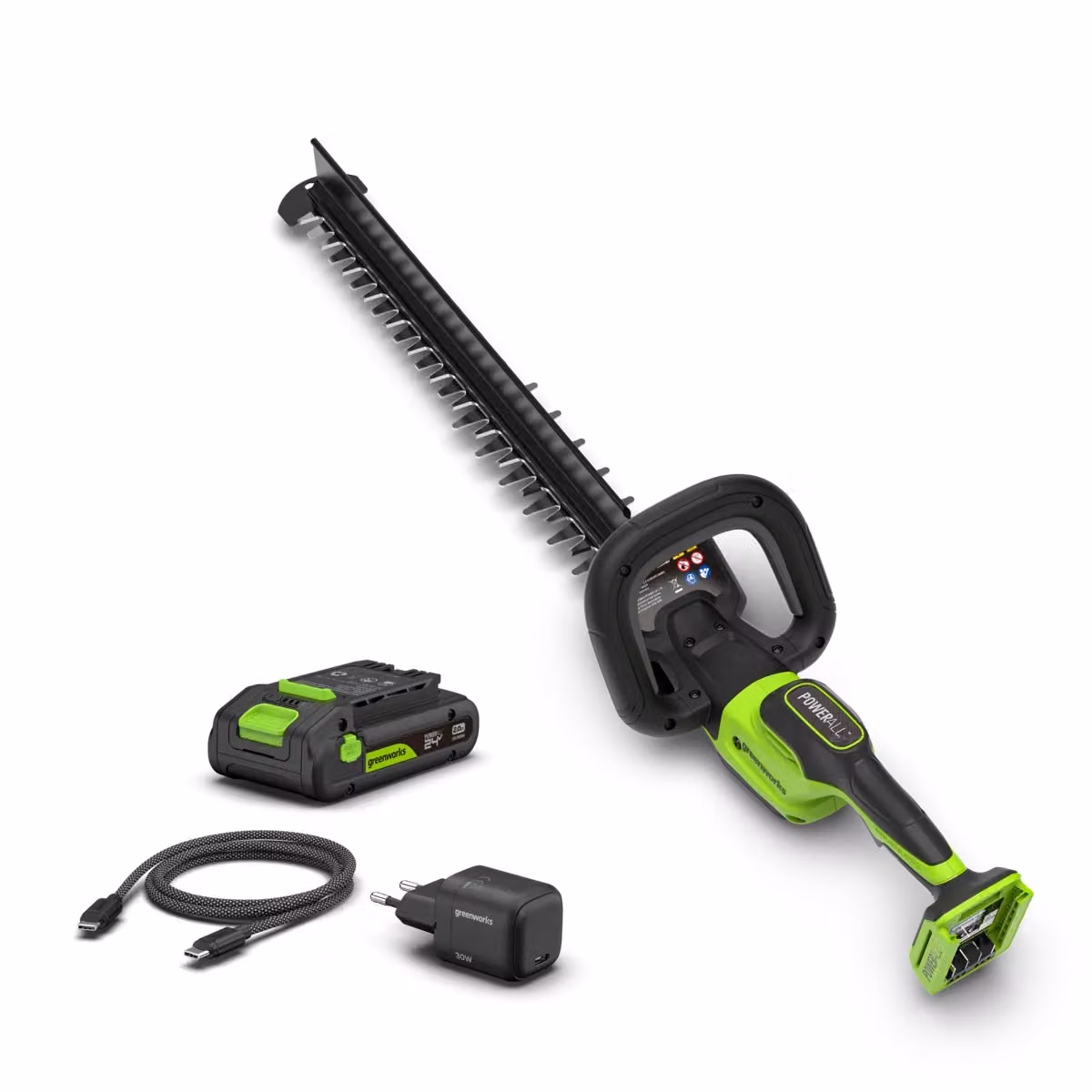 Greenworks POWERALL 24V Tagliasiepi 51cm Gen. II – Batteria 2Ah