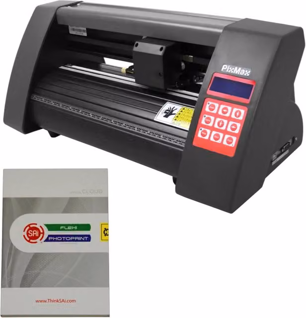 Plotter per taglio vinile PixMax nero con Flexi Starter per Mac e Windows – 1
