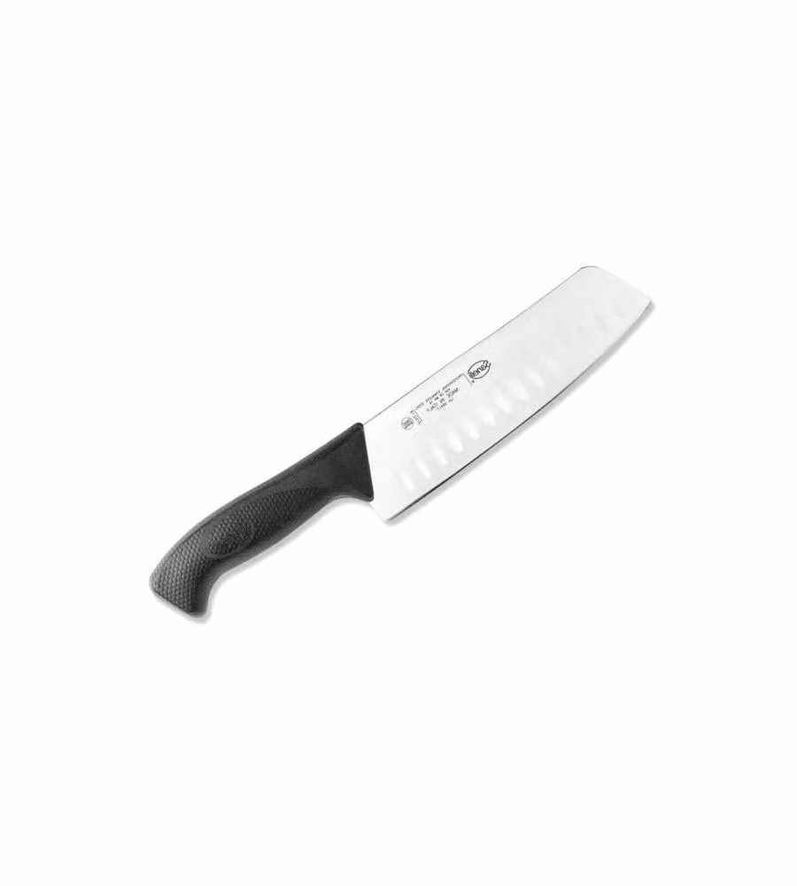 Coltello Santoku Sanelli Skin in Acciaio Inox Nero e Cromo, Lama 18 cm – 2