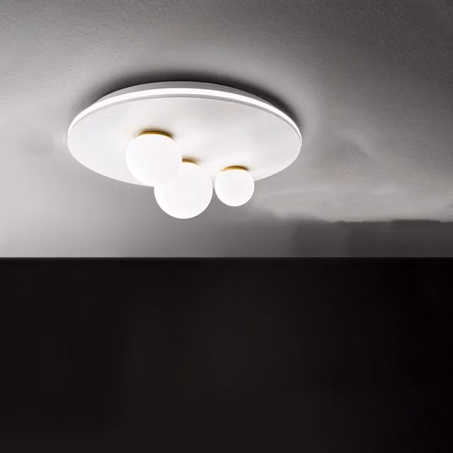 Plafoniera Moderna Perenz Illumina Ball a Sfera in Metallo e Vetro con LED da 48W, Luce Bianco Caldo