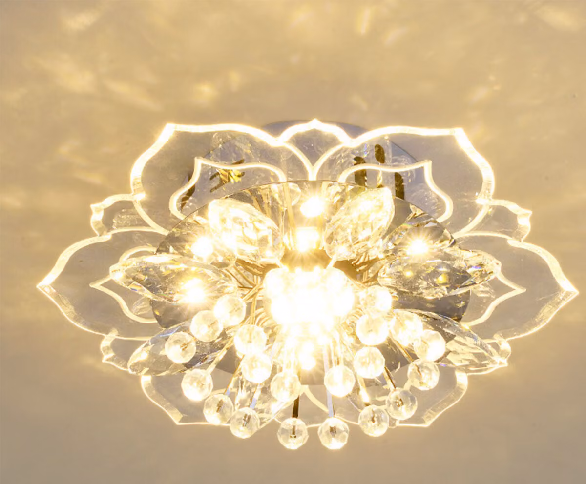220V cristallo LED soffitto luce fissazione pendente moderna lampada Home Room illuminazione