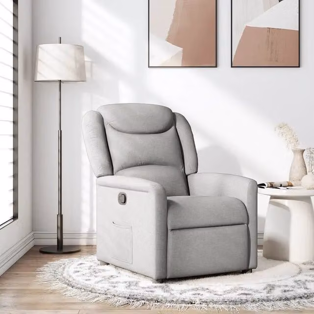 Divano Sedia-Poltrona Reclinabile in Tessuto Grigio Nuvola 727894 – 1