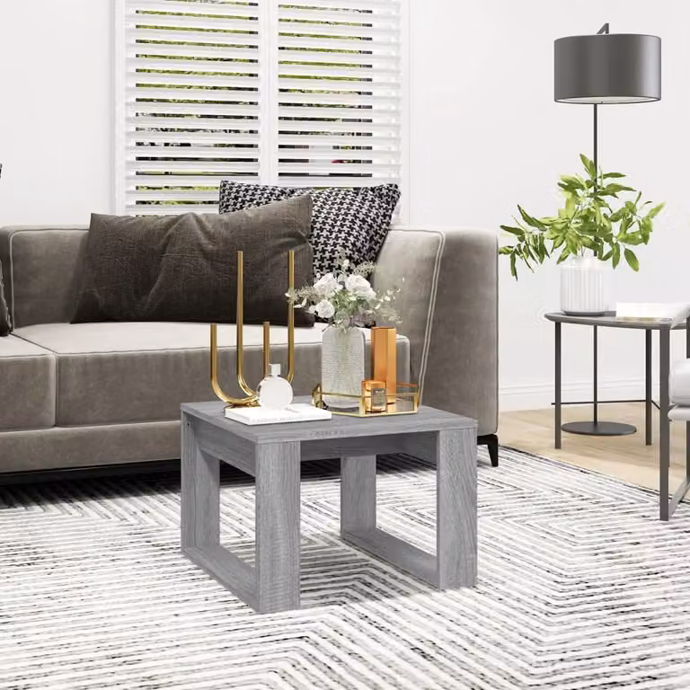 Maison Exclusive - Tavolino grigio Sonoma 50x50x35 cm Materiale ligneo