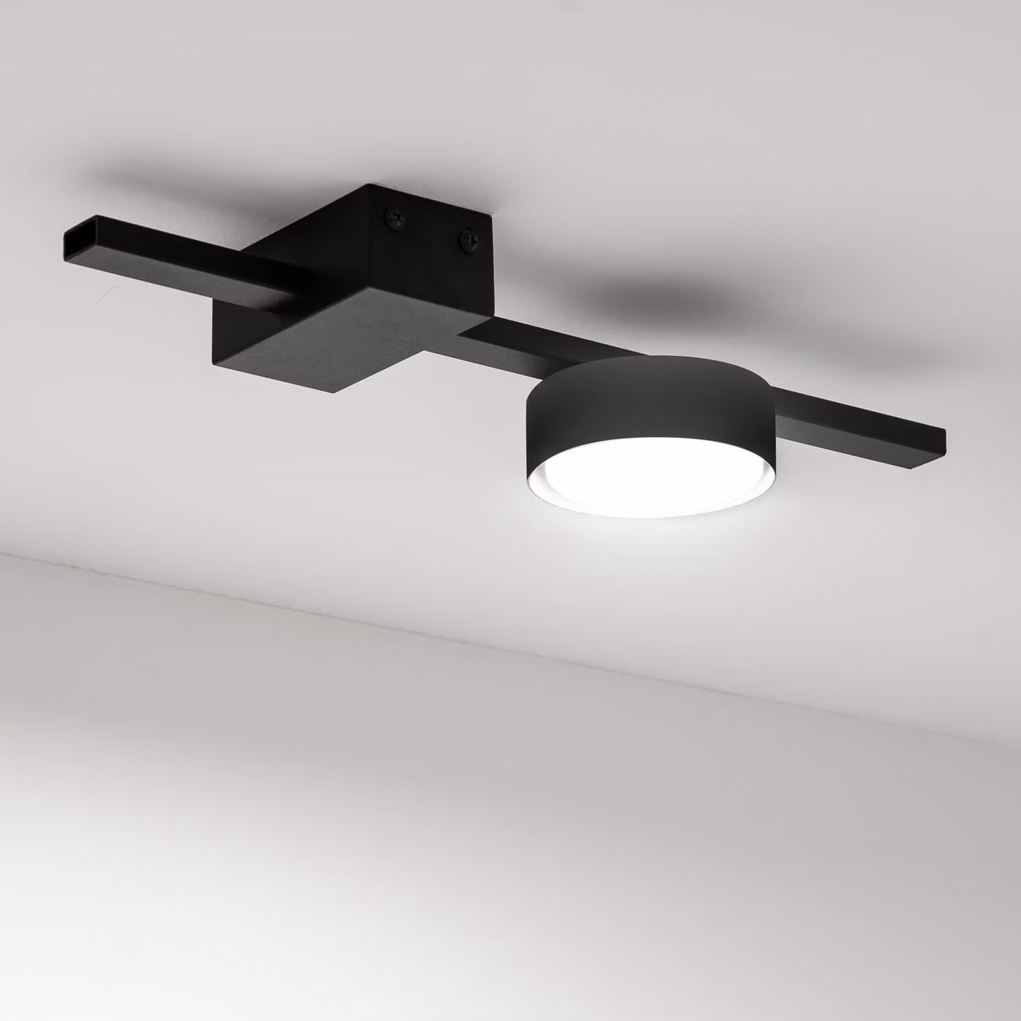 LUMILED plafoniera plafoniera plafoniera plafoniera spot GX53 presa 230V plafoniera faretto a 1 luce per plafoniera faretto plafoniera luce interna faretto downlight nero lampada da parete rotonda