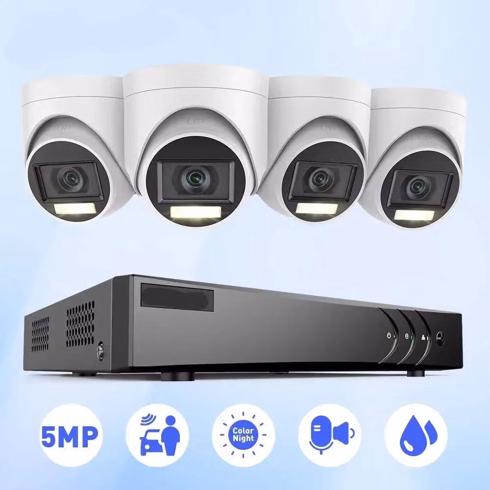 Sistema di videosorveglianza - Telecamere di sicurezza - Telecamera - 8 canali - Cupola impermeabile