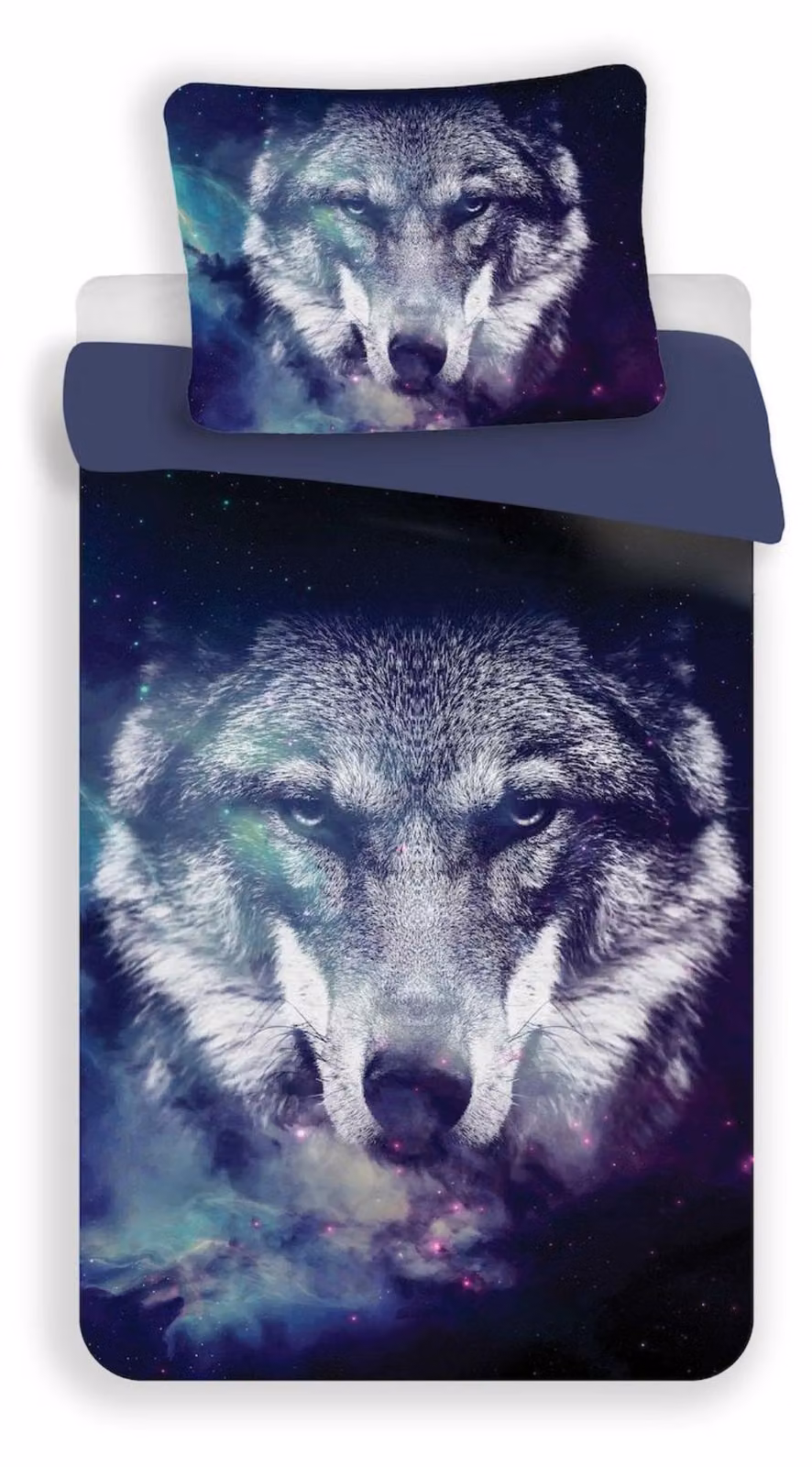 Biancheria da letto in poliestere Blue Wolf, 140x200 cm & 70x90 cm