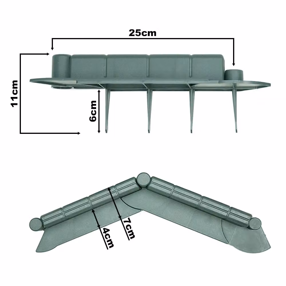 Bordatura decorativa per prato Timbela in plastica, Verde, L: 10 m, H: 6 cm – 2