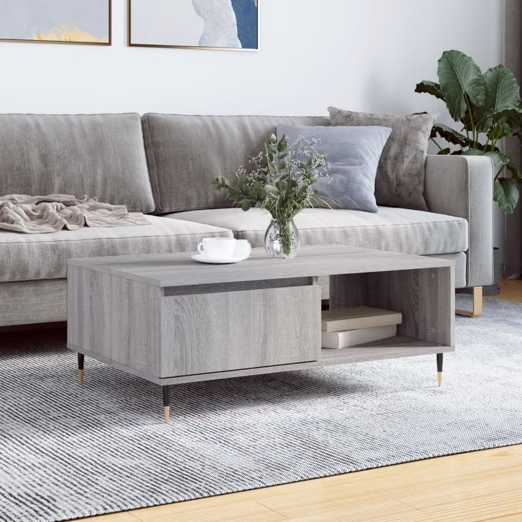 Maison Exclusive - Tavolino grigio Sonoma 90x60x35 cm Materiale ligneo