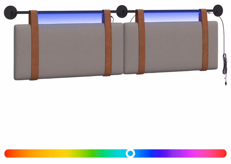 Testiera sospesa Con luce LED TortoraPoliuretanoAntico