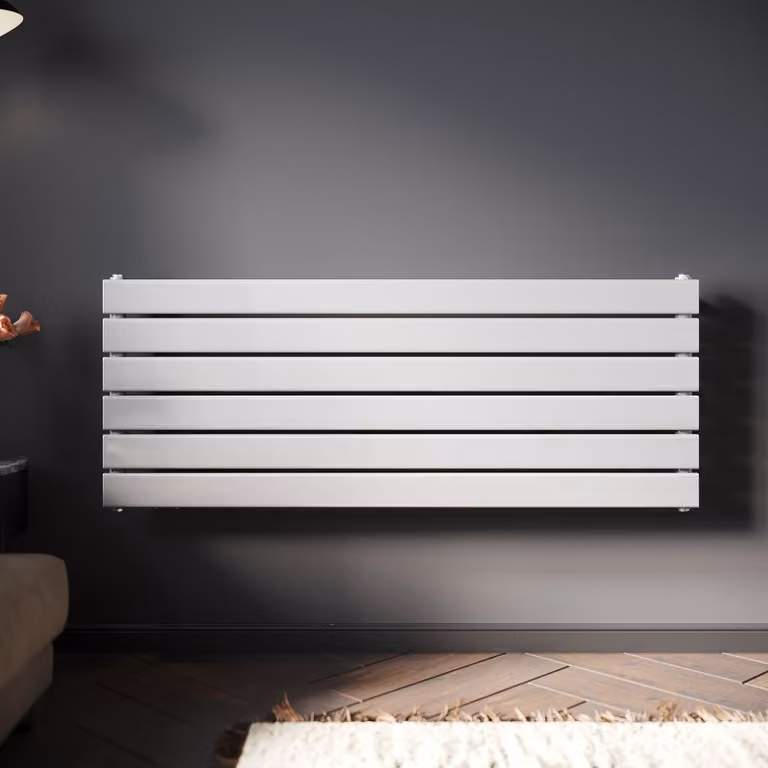 SONNI - Radiatore verticali, pannelli radianti, a singolo strato, colore bianco, dimensioni 1200x465 mm, sistema di riscaldamento ad acqua calda, senza resistenza elettrica