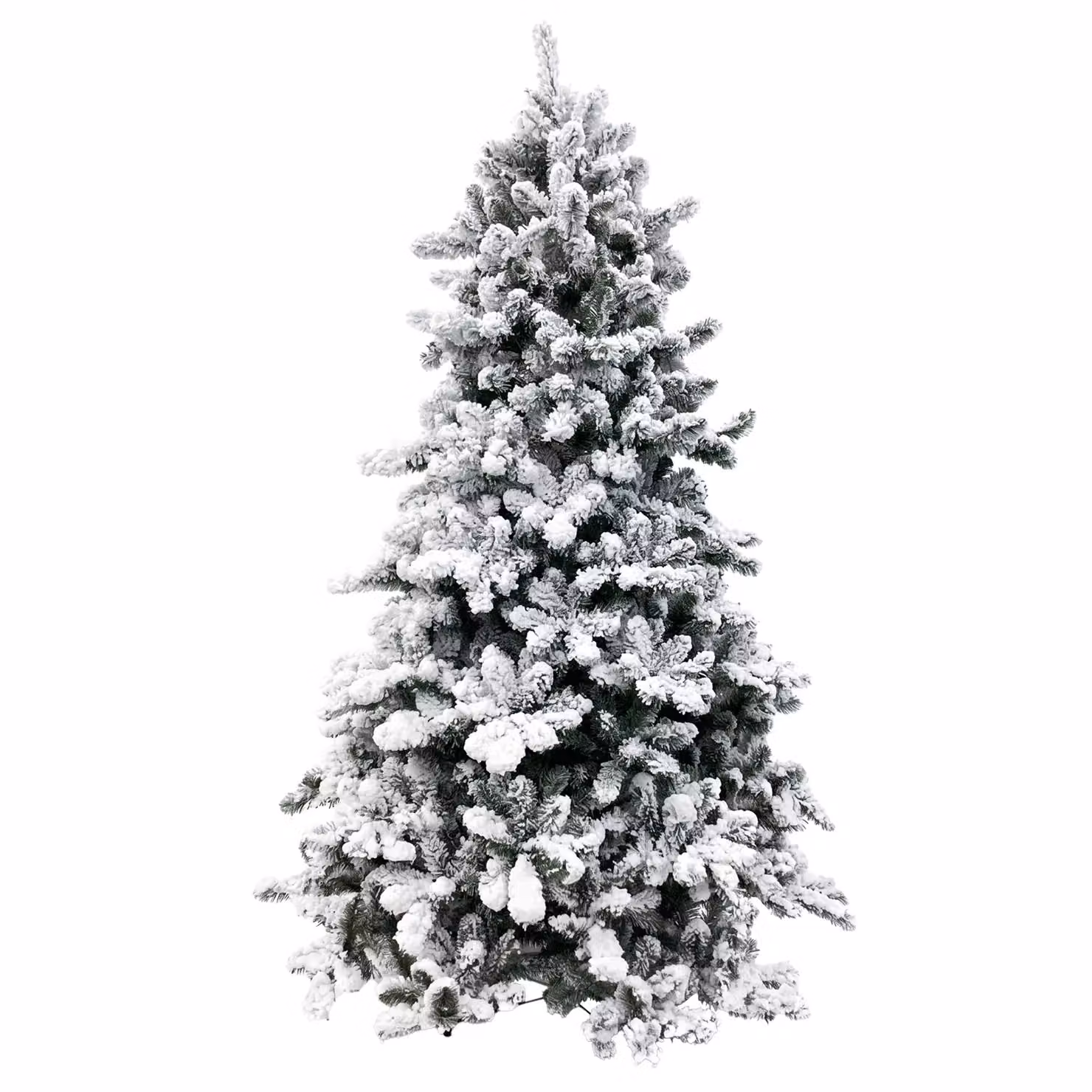 Albero di Natale Tarvisio Innevato Vestiamo Casa Gran Natale, Verde e Bianco, H 230 cm, Diametro alla base: 152 cm – 1