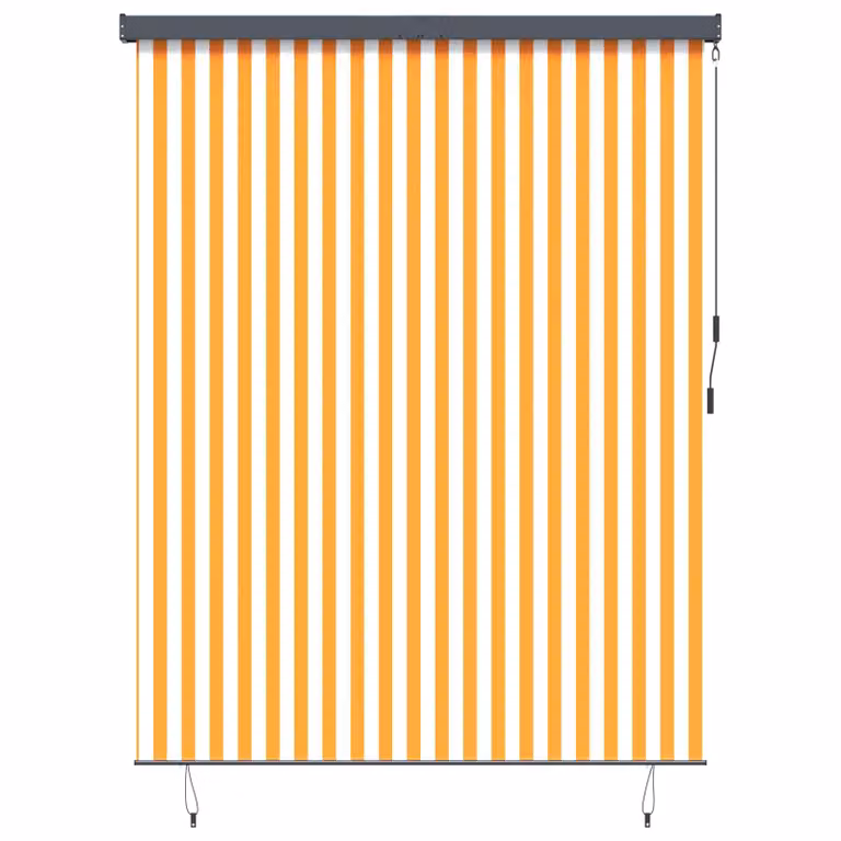 vidaXL Tenda a rullo in poliestere e alluminio Bianco e Arancione L: 200 cm, H: 250 cm