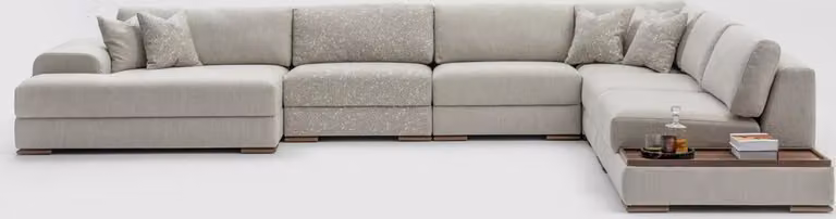 Sofa Couch Wohnzimmer Ecksofa Modern Design Möbel U-Form Stoffsofa