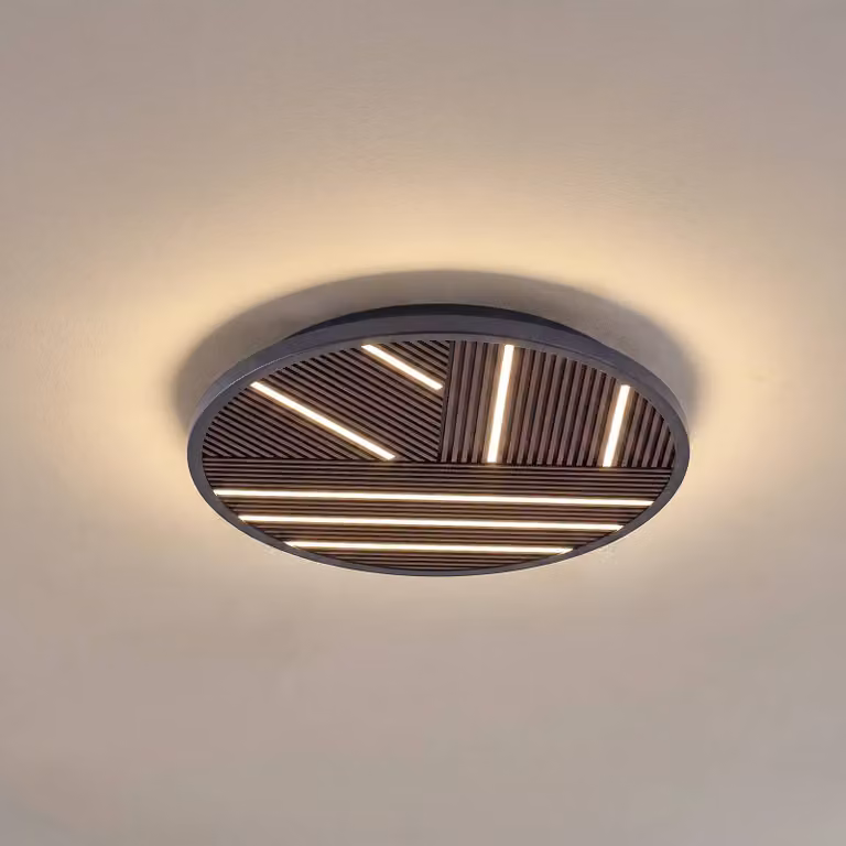 Plafoniera a LED Orven Lucande, dimmerabile, Nero, Soggiorno / Sala da pranzo, Metallo, Moderno, Plafoniera LED