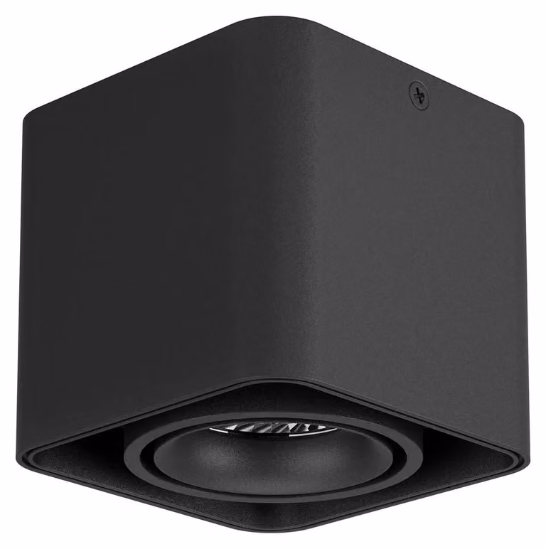 XKUBO SURF. Lampada a incasso, potenza 10W, tensione 220-240V AC, indice di resa cromatica (CRI) 90, angolo di emissione 36 gradi, finitura nera - temperatura di colore 2700K