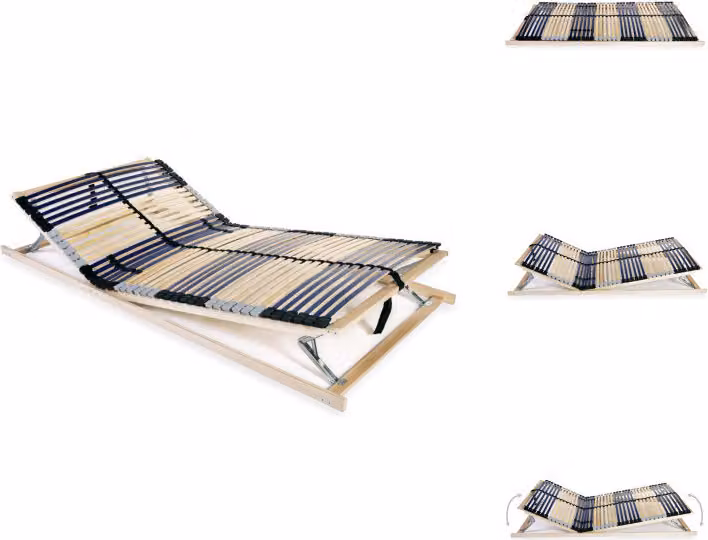 vidaXL Rete a doghe con 42 doghe 7 zone 100 x 200 cm - Letti e strutture letto