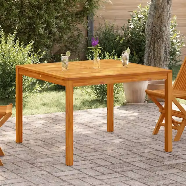 Tavolo da giardino quadrato vidaXL in legno di acacia marrone, L/P/H: 110 x 110 x 75 cm