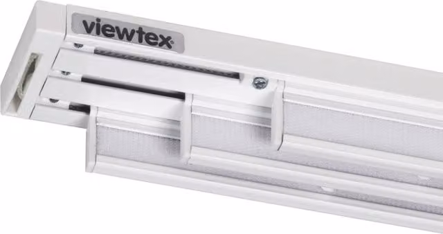 Binario dritto in alluminio VIEWTEX per pannello giapponese, colore bianco, lunghezza: 285 cm