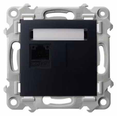 Presa semplice per computer, cat. 5e MMC SZAFIR Black Ospel