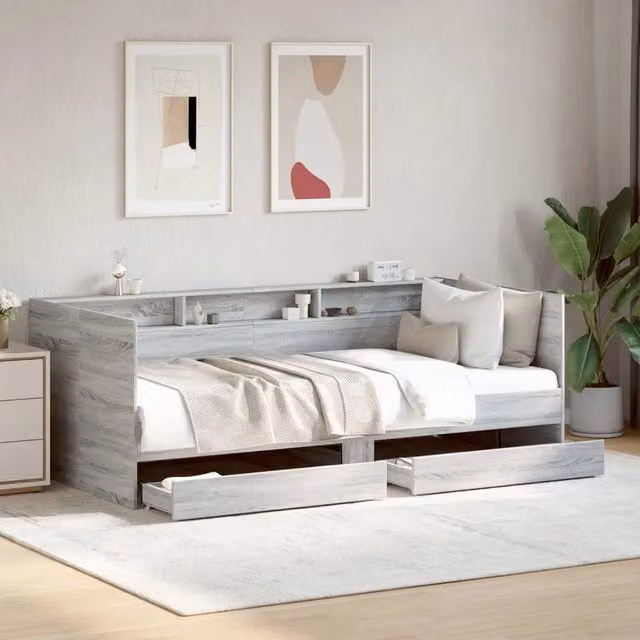 Divano Letto con Cassetti senza Materasso-Sofa Letto-Daybed 90x190 cm 415311