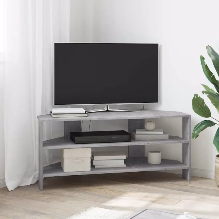 MobileTVAngolare vidaXL Grigio Cemento L 100 x P 40,5 x H 45 cm
