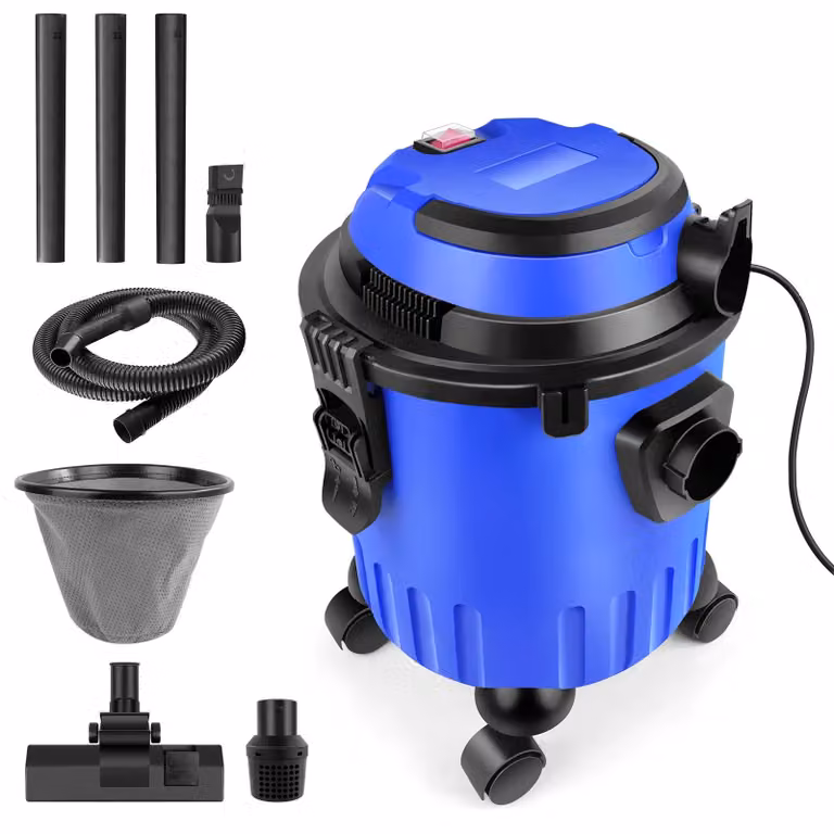 Aspirapolvere - Aspiraliquidi e aspiratutto - 17000 Pa - Funzione soffiante - Adatto per tappeti e imbottiti - 220–240 V - Spina europea - Blu