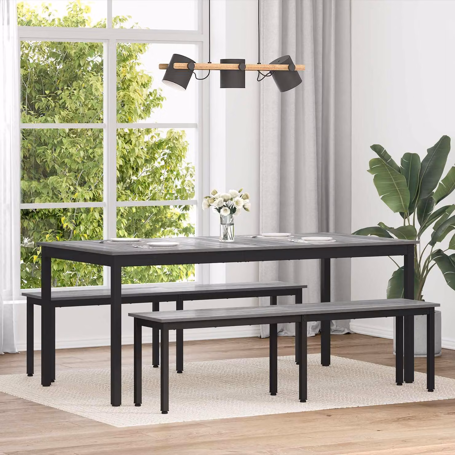 Maison Exclusive - Tavolo da pranzo, dimensioni 180 x 90 x 75 cm, realizzato in materiale composito di legno, forma rettangolare