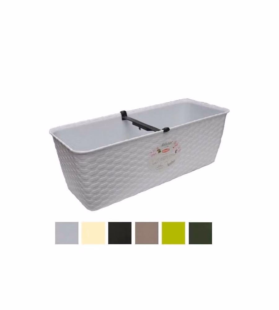 Vaso Natural Rett. Bianco      50X18 H 16 Stefanpl