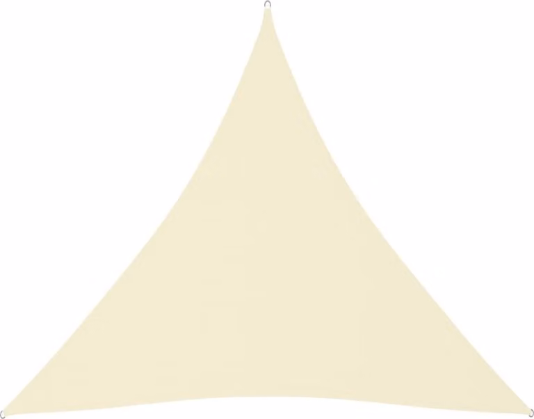 The Living Store Tenda da sole Oxford in tessuto triangolare 6x6x6 m Crema
