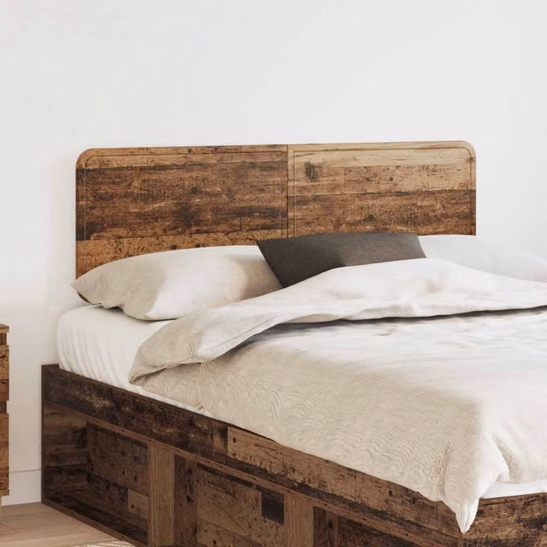 Testiera per letto vidaXL in legno ingegnerizzato stile minimalista, colore marrone, L: 123 cm, H: 90 cm, P: 3 cm