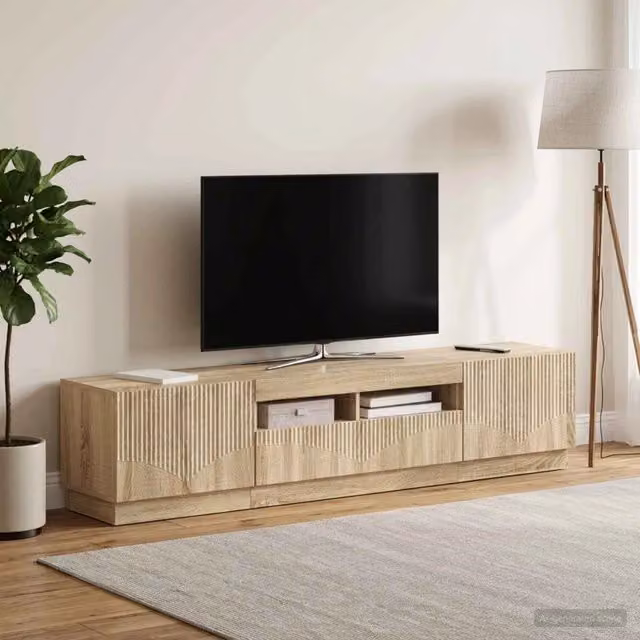 Mobile TV LED HOORN 3 pz Rovere Sonoma Legno ingegnerizzato 3416840