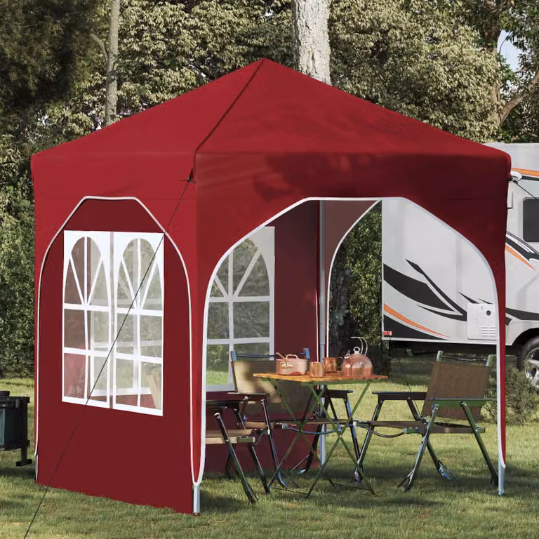 Maison Exclusive - Tenda pop-up per feste, 192 x 192 x 245 cm, colore bordeaux