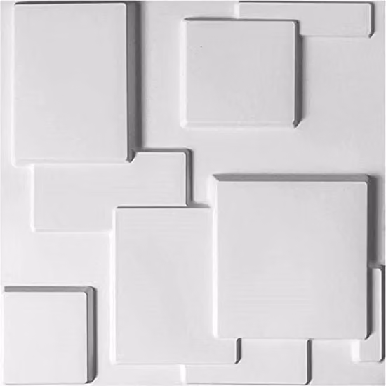 Pannelli decorativi 3D per parete interna bianchi con finitura opaca