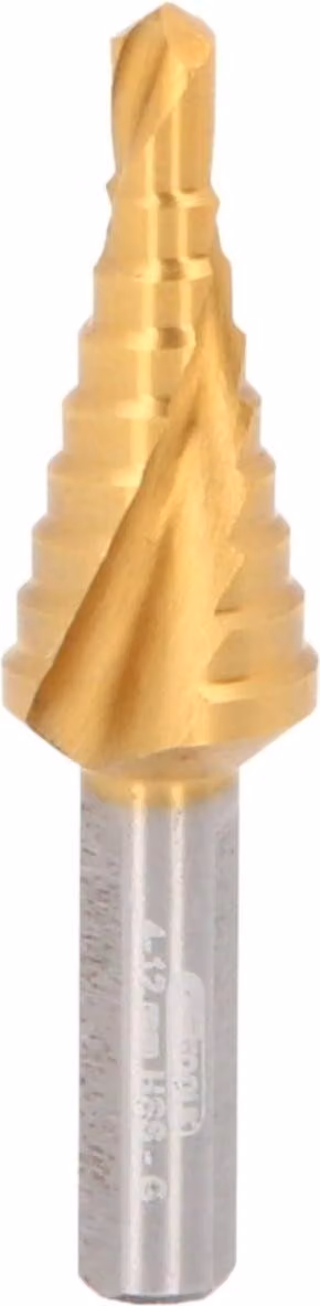 KS TOOLS Trapano a gradino HSS-TiN extra corto Ø 4-12 mm 9 passi - 330.2374