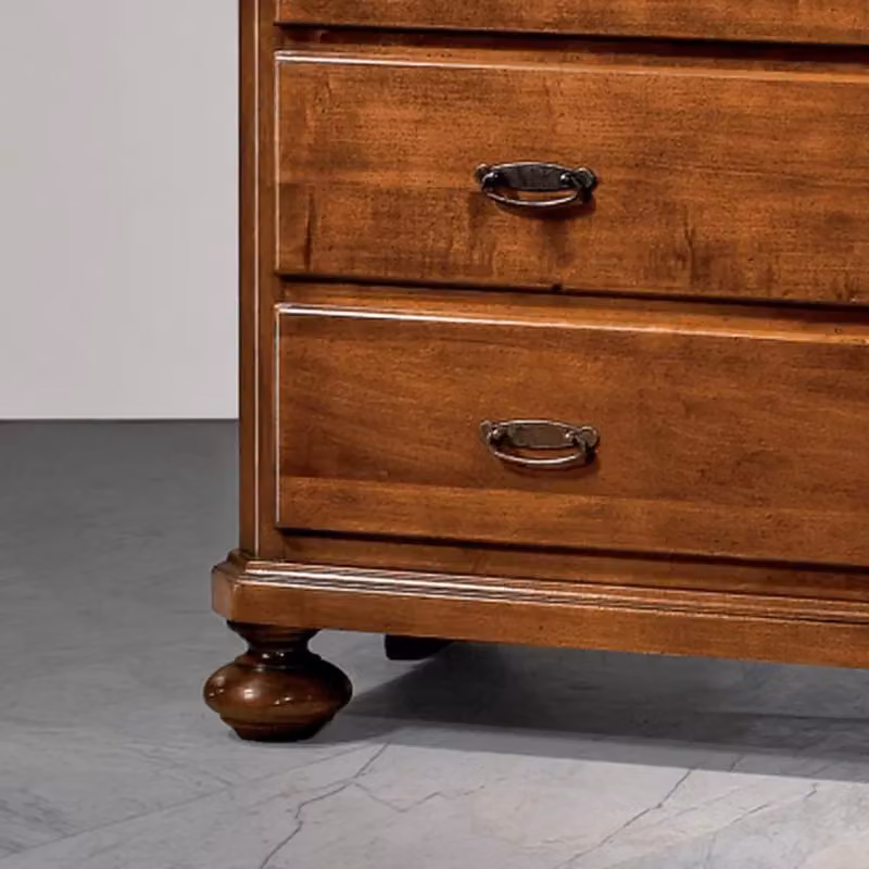 Cassettiera classica con 5 cassetti in legno color noce Mobili 2G L: 116 cm, P: 51 cm, H: 101 cm – 3