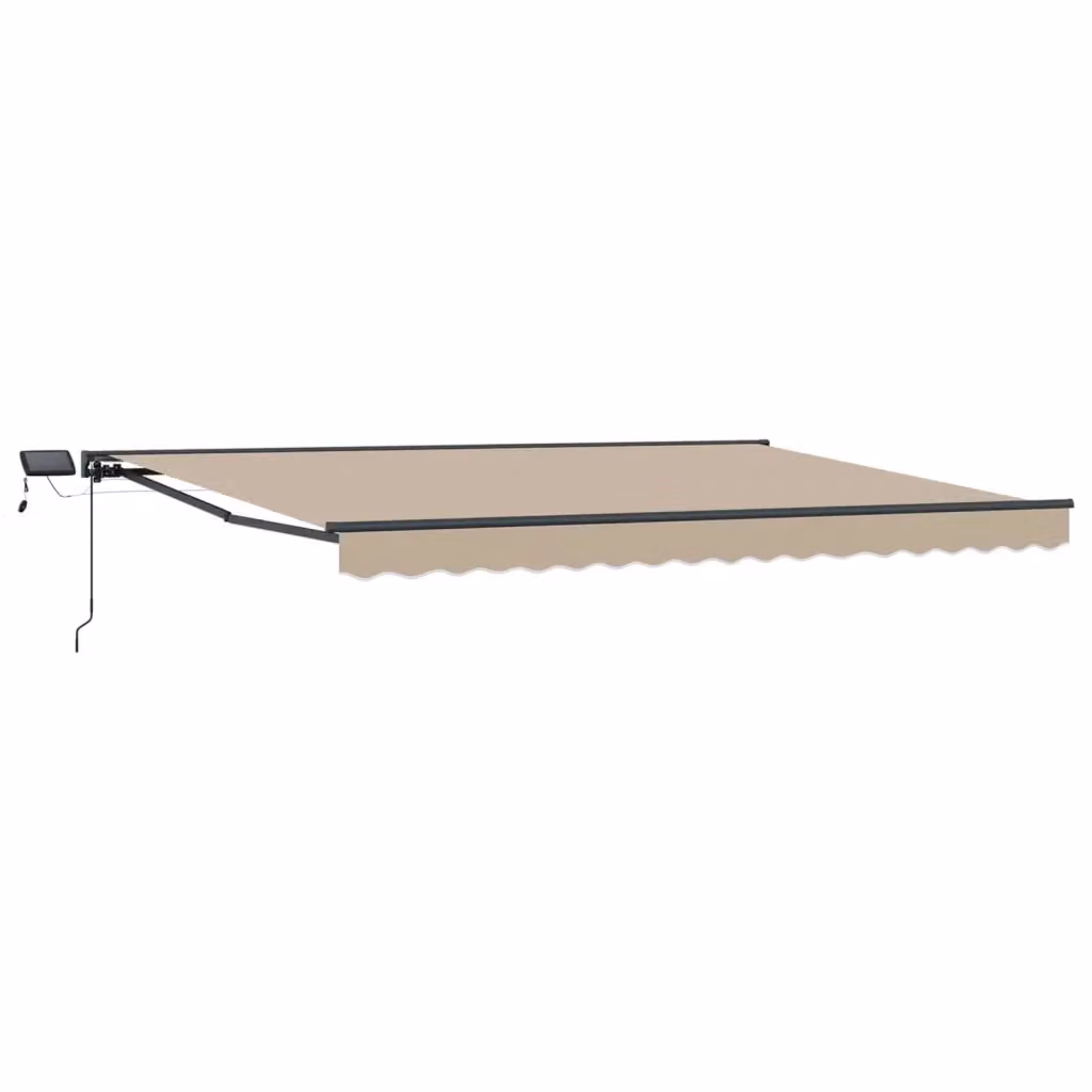 Semi cassette vidaXL in alluminio e poliestere con telecomando, disponibili in beige o antracite – 2