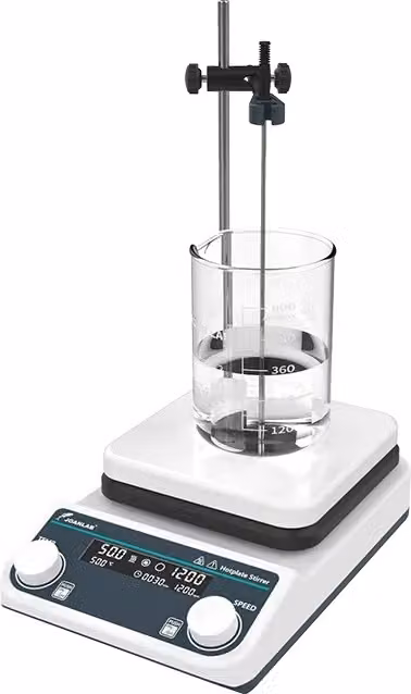 Agitatore magnetico, temperatura piastra -310°C, gamma di velocità 50-1500 rpm, volume massimo di miscelazione 5 litri, HS8C(5L LCD), spina UE