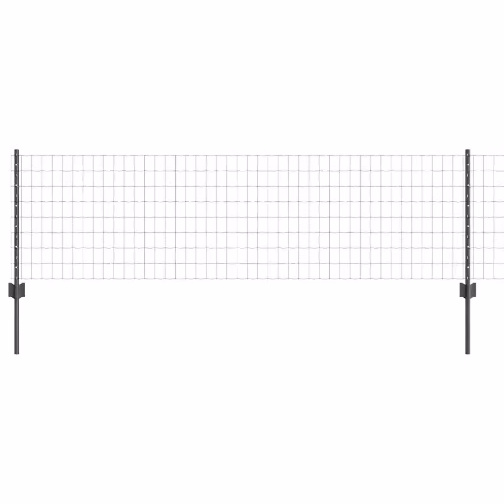 Recinzione Euro Videx in acciaio rivestito in PVC grigio con palo rotondo da interramento L: 25 m, H: 1,2 m, P: 0,4 m – 2