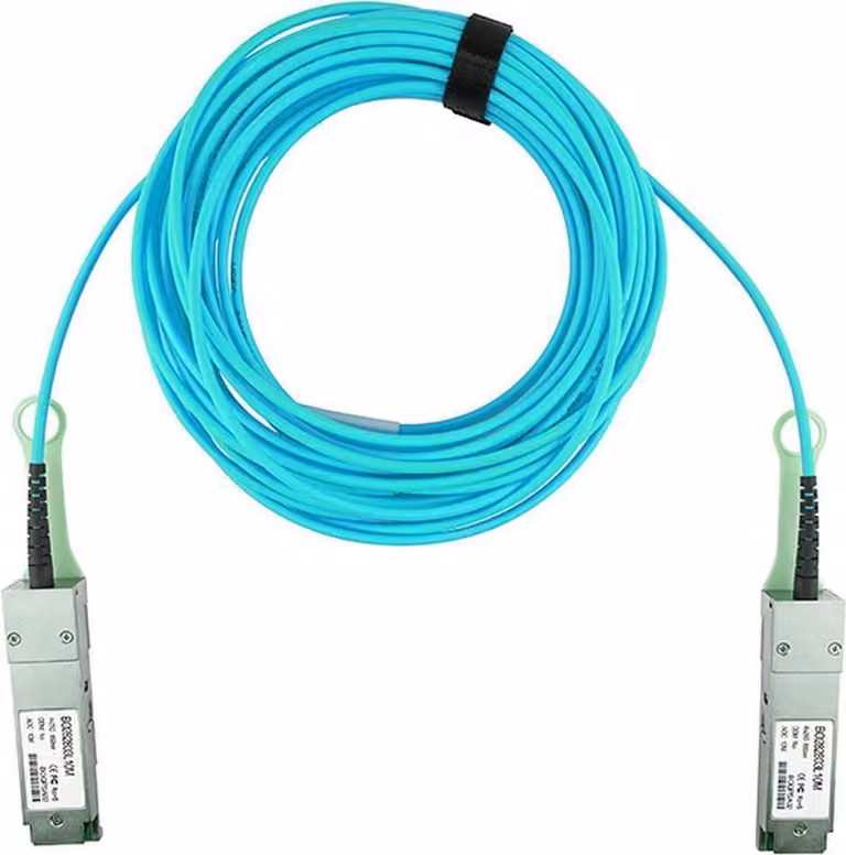 Cavo ottico attivo (AOC) Mellanox MFA1A00-E015 QSFP28 BlueOptics compatibile, 100GBASE-SR4, Ethernet, Infiniband, 15 metri (MFA1A00-E015-BO)