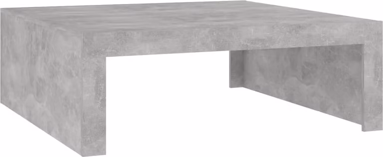Tavolino da Salotto Grigio Cemento 100x100x35 cm Truciolato