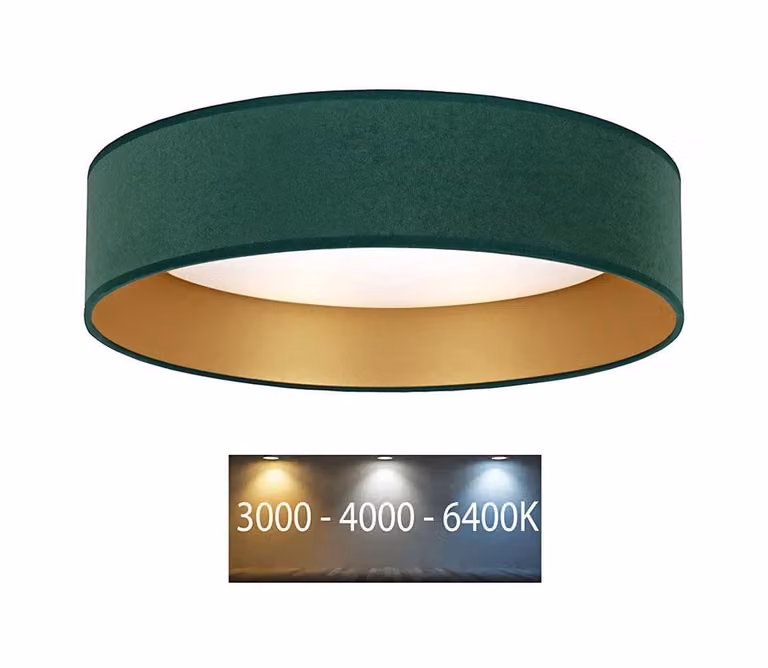 Brilagi - Plafoniera LED VELVET LED/12W/230V d. 30 cm 3000K/4000K/6400K verde/oro