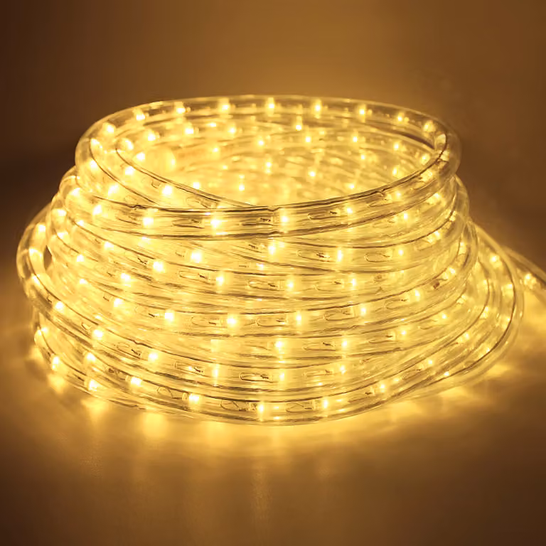 Guarnizione luminosa a LED, 8 metri, luce bianco caldo, grado di protezione IP65, angolo di illuminazione a 360°