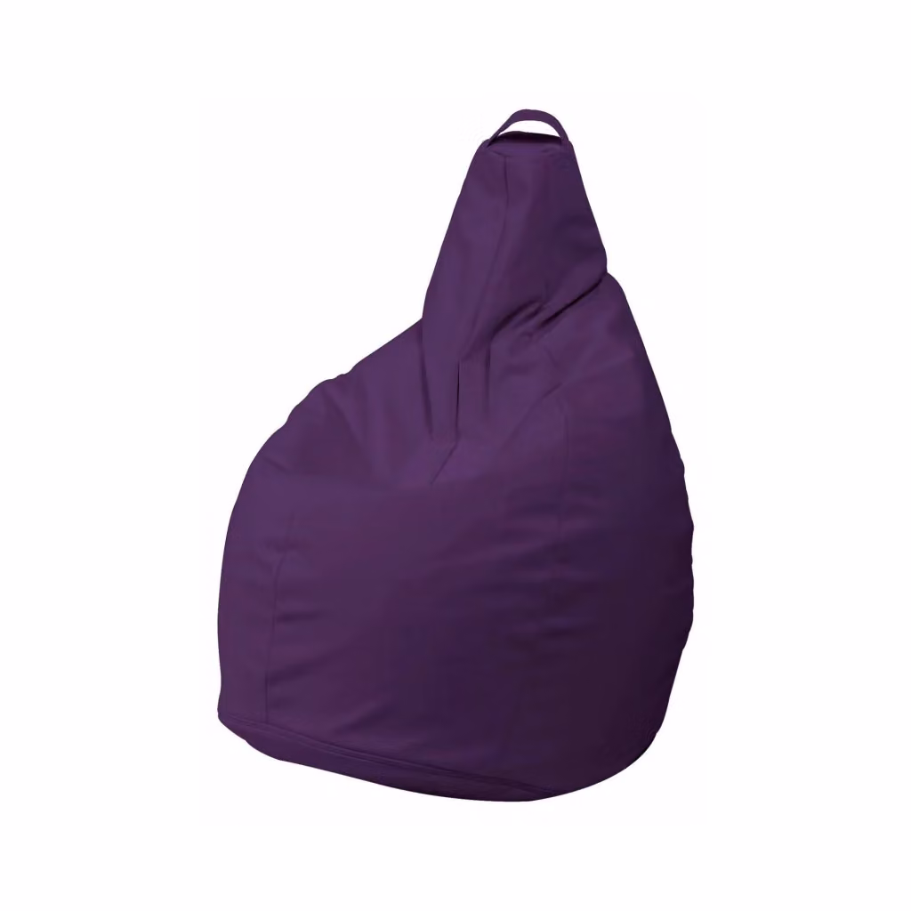 Pouf Boves Talamo Italia, Poltrona sacco multiuso in ecopelle Viola, L 90 x P 90 x H 120 cm – 2