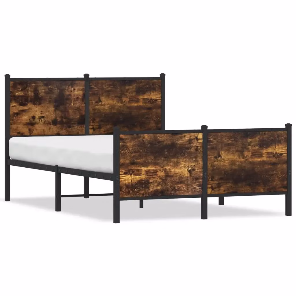 Struttura Letto Design Mania in Metallo e Rovere Fumo, L/P/H: 120 x 200 x 91.5 cm – 2